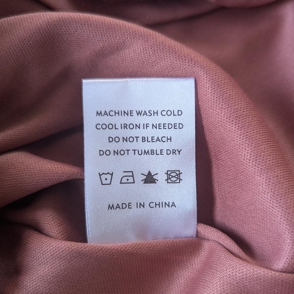 Baltic Born Swiss Dot Midi Maxi Dress Off-Shoulder Ruffle Dusty Mauve sz XXXL - Picture 7 of 10